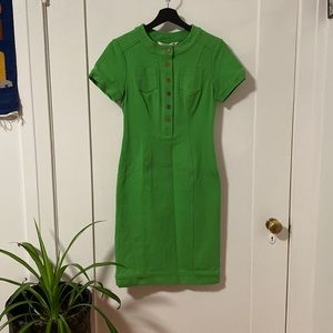 Green Diane von Furstenberg wiggle dress sz 6